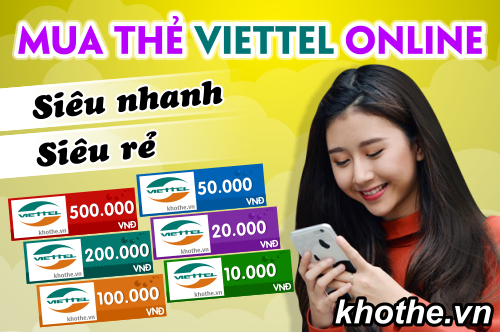 Nạp thẻ viettel online chơi game thả ga